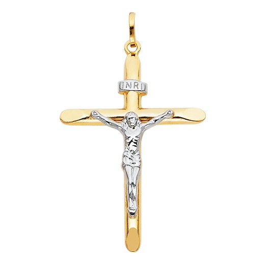 Ioka 14K Gold Crucifix Cross Religious Pendant