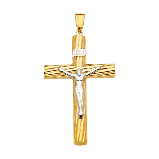14K Gold Crucifix Cross Religious Pendant - Ioka Jewelry