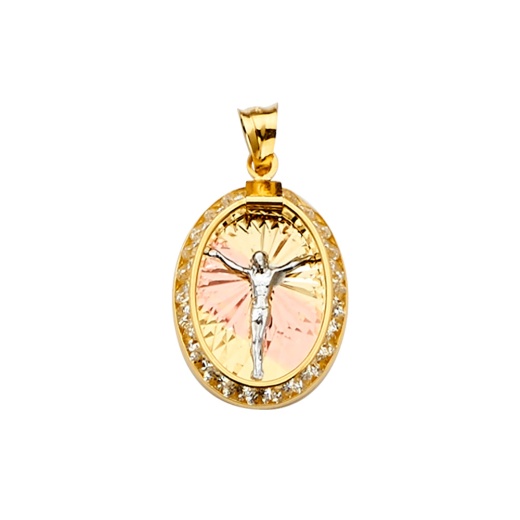 14K Gold Jesus Religious Charm Pendant