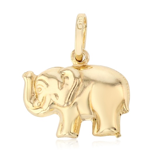 14K Gold Elephant Strength & Luck Charm Pendant - Ioka