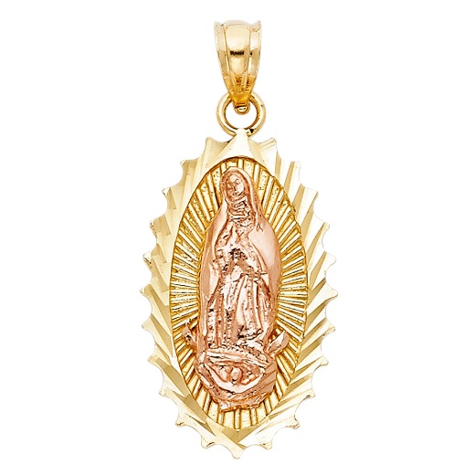 14K Gold Ioka Guadalupe Charm Pendant