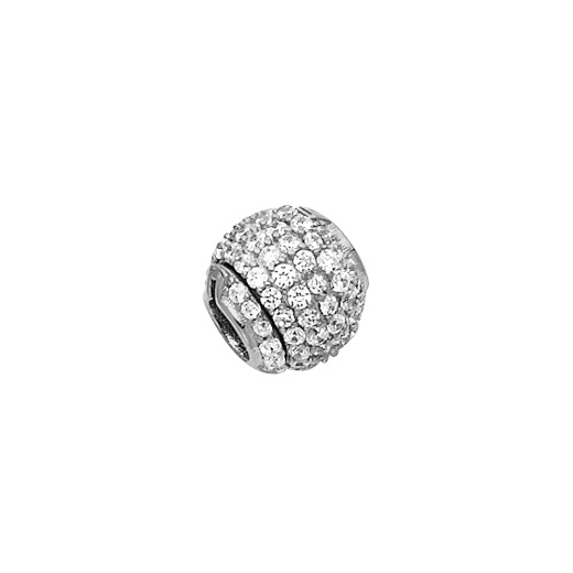 14K Gold Cz Sphere Charm Pendant