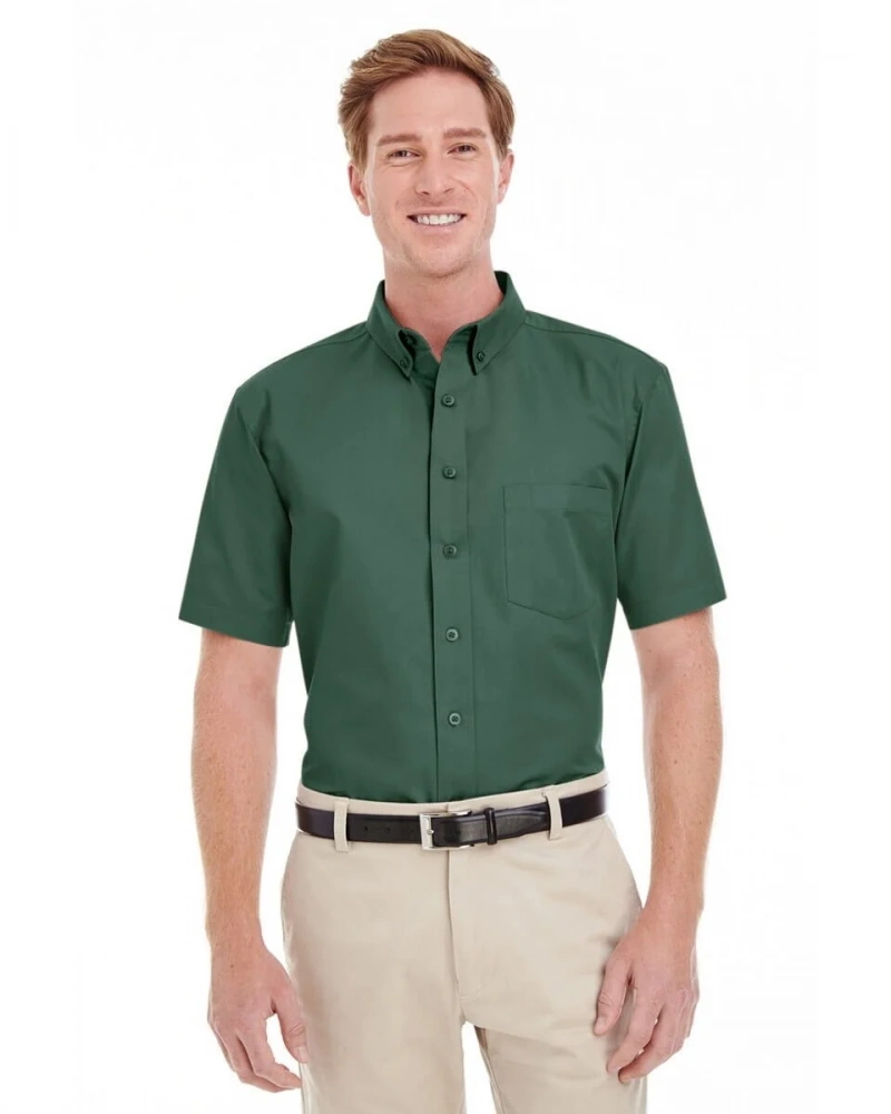 Men's Foundation 100% Cotton Short-Sleeve Twill Shirt Teflon™