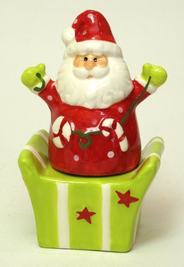 Ceramic Santa/Gift Box Salt & Pepper Set