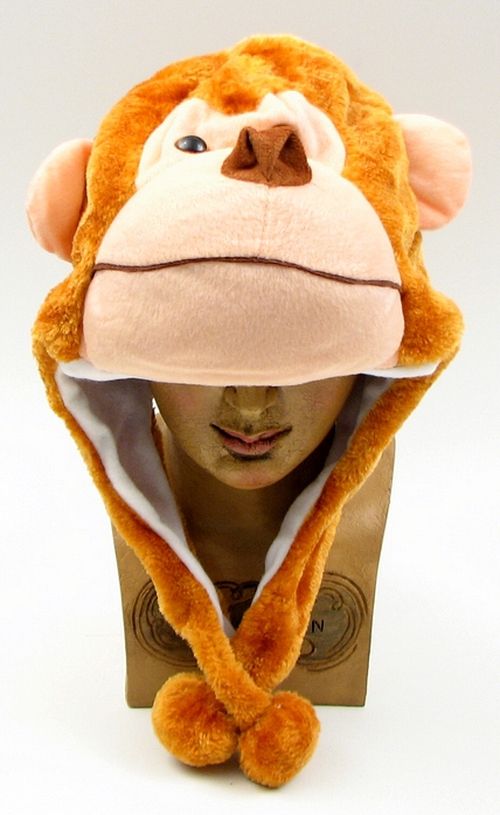 Kids Monkey Plush Hat