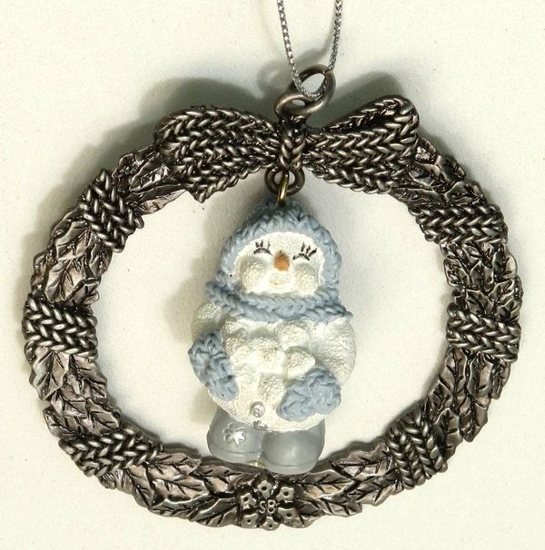 Snow Buddies Snowball Pewter Ornament