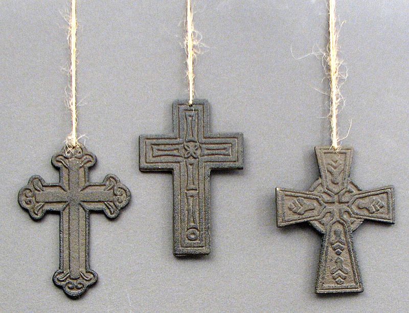 Cast Iron Crosses Set Of 3
