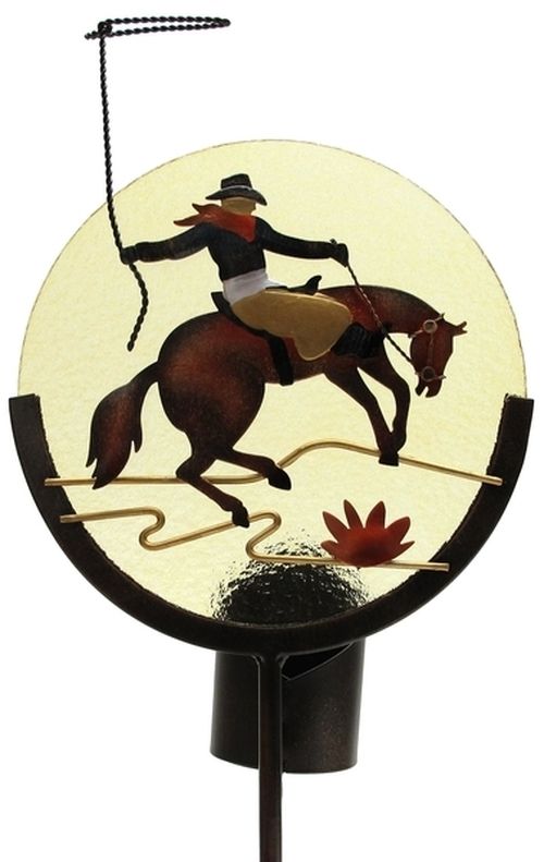 Horse Silhouette Candle Holder Garden Stake
