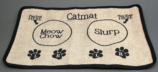 Burlap Cat Placemat - Stylish and Functional Pet Accessory