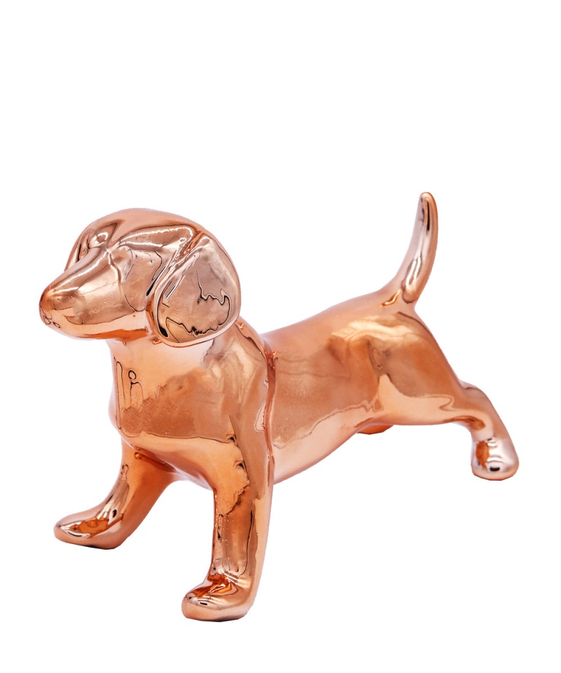 Standing Beagle Ceramic Statue