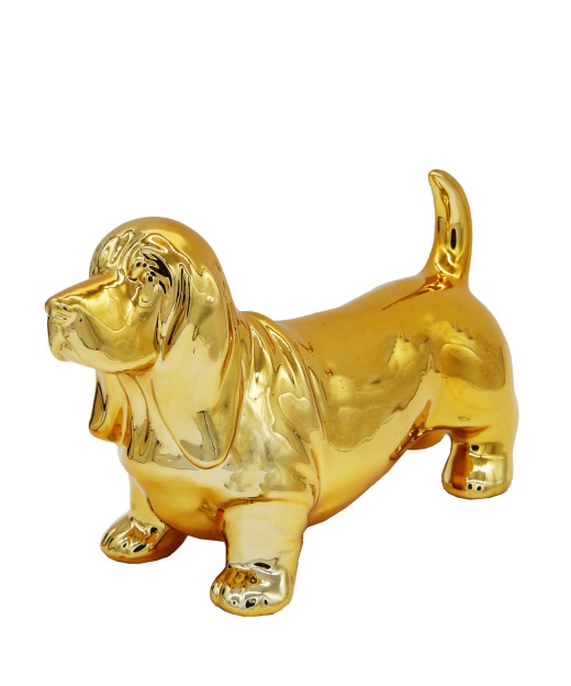 Petorama Standing Basset Hound Ceramic Statue