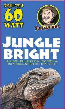 Jungle Bob Reptile Heat Daytime Full Spectrum Neodymium Incandescent Light Bulb Jungle Bright