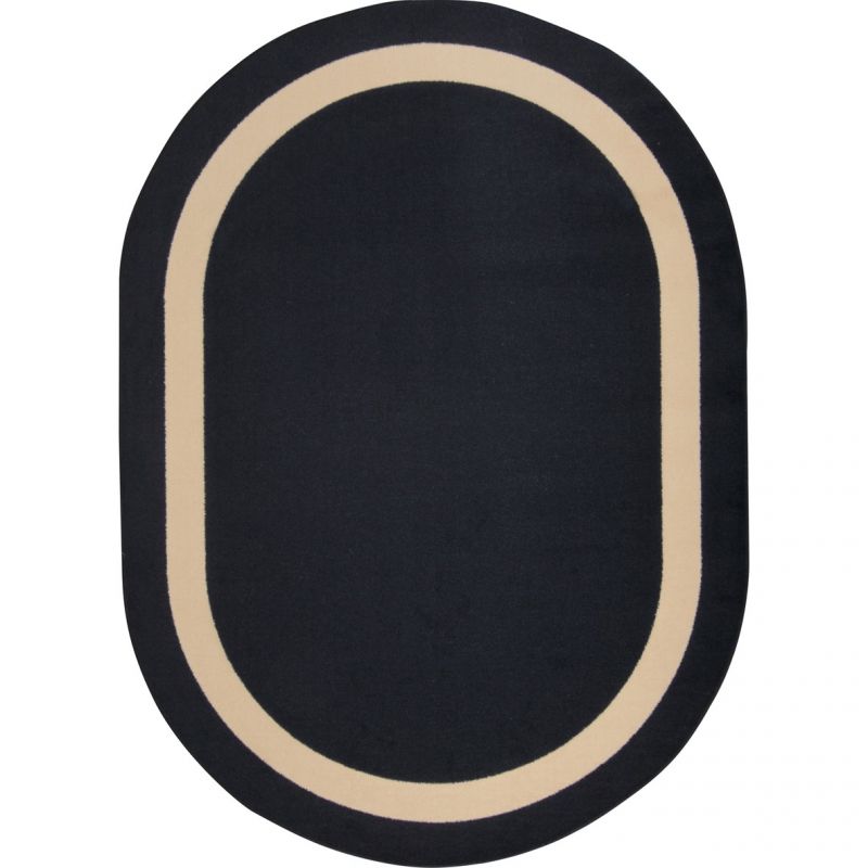 Portrait 7'8" X 10'9" Oval Area Rug in Onyx