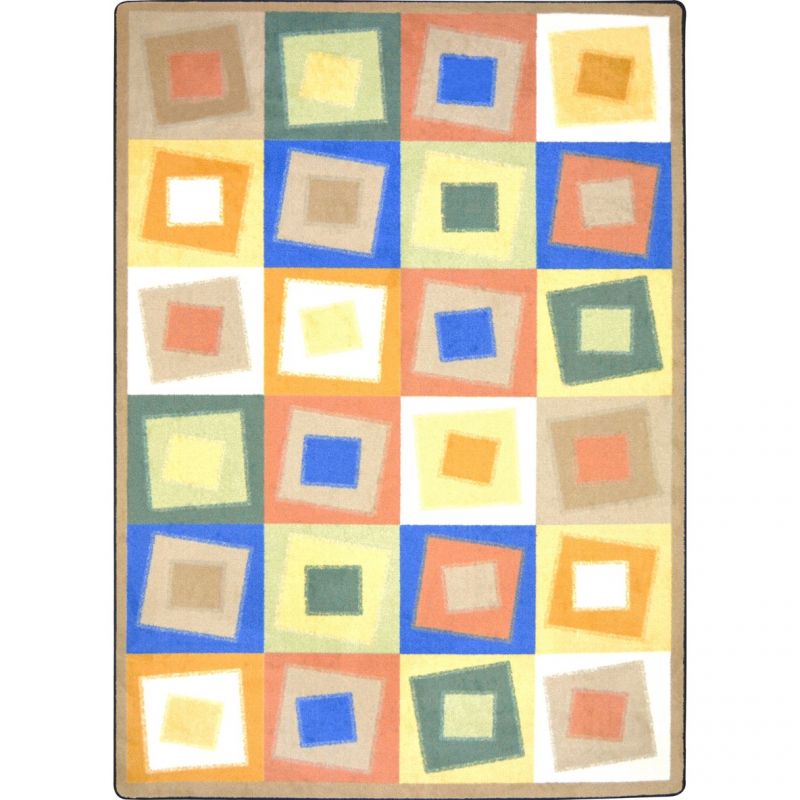 Off Balance 7'8" X 10'9" Area Rug In Color Softs