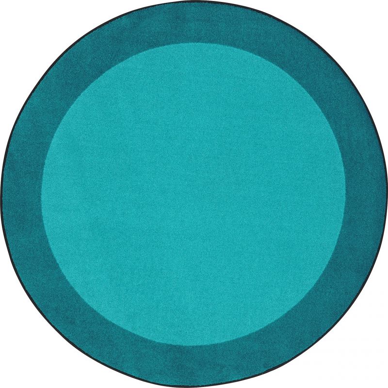 All Around 13'2" Round Area Rug in Teal