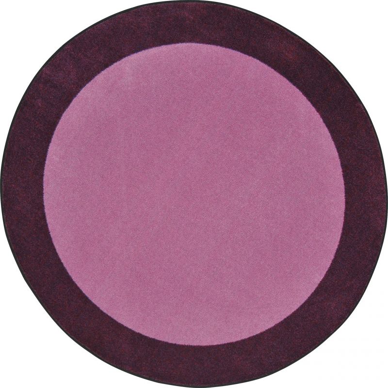 All Around 7'7" Round Area Rug In Color Purple