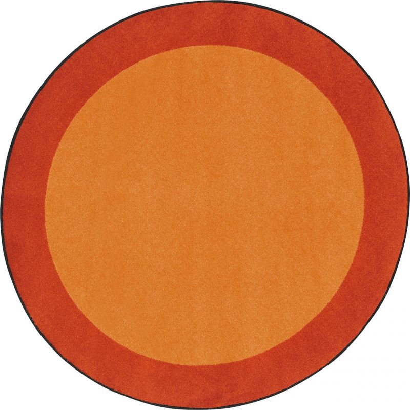 All Around 13'2" Round Area Rug In Color Orange