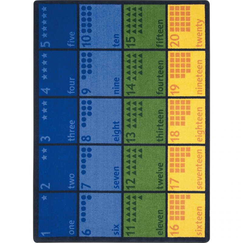 Count With Me 10'9" x 13'2" Area Rug in Multi