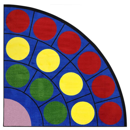 Lots Of Dots 6'7" Quarter Round Area Rug in Multi