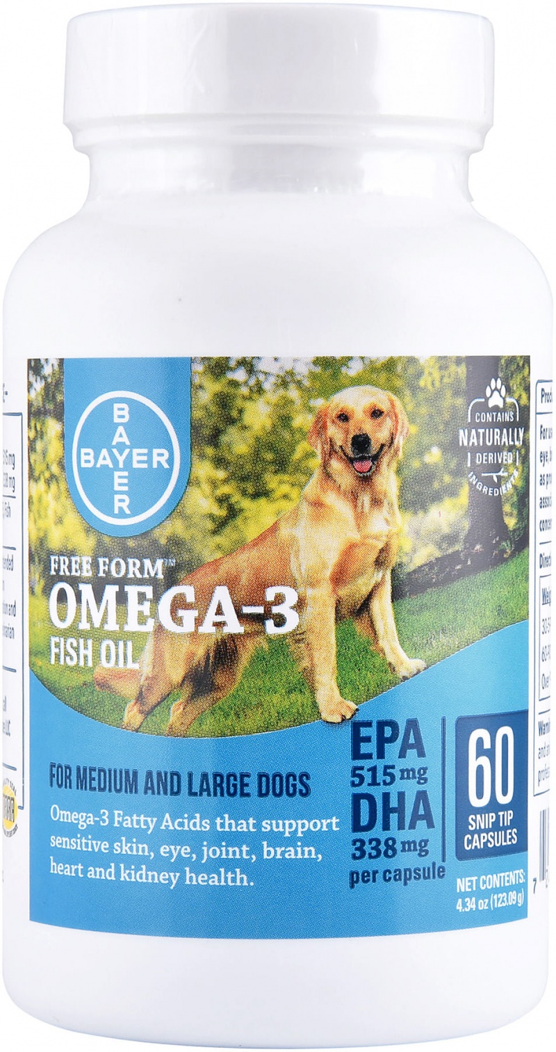 Free Form Omega 3 Fish Oil Capsules Med Large Dogs