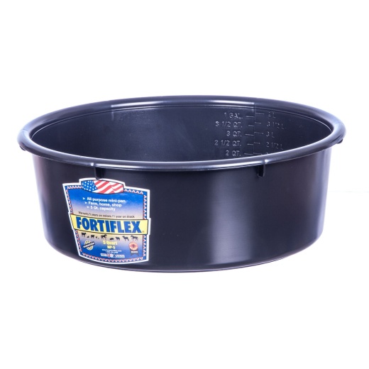 Fortiflex Mini Pan, Black - 5 Quart Handy Feed Pan for Smaller Animals