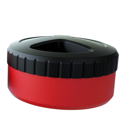 Jeffers Natural Rubber Red Hockey Puck Treat Dispensing Dog Chew Toy