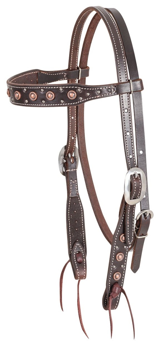 Classic Equine Copper Dot Browband Headstall