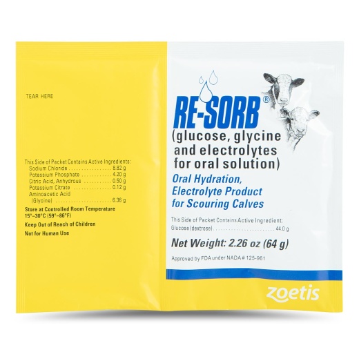 Re-Sorb, 2.26 Oz Pkt - The Ultimate Solution for Scouring Calves