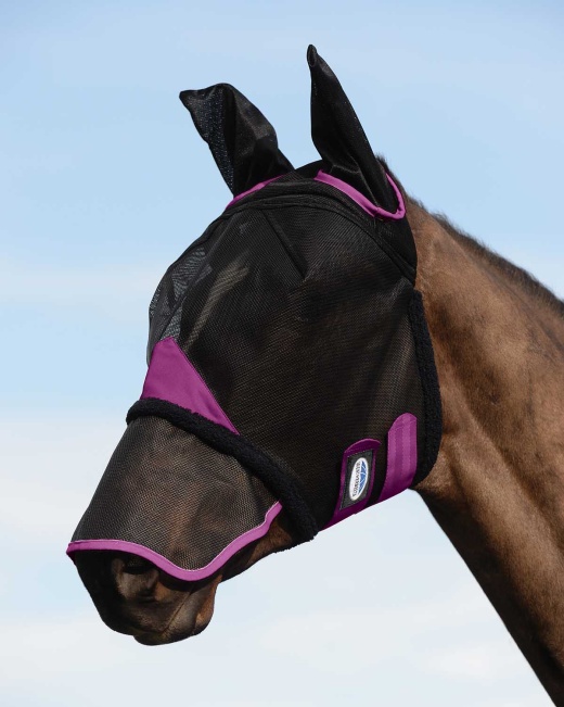 Comfitec Durable Mesh Fly Mask For Horses W/ Ears & Nose