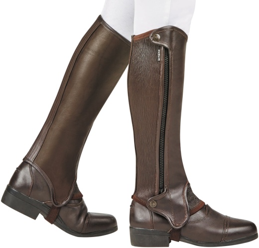 Dublin Evolution Side Zip Half Chaps Brown