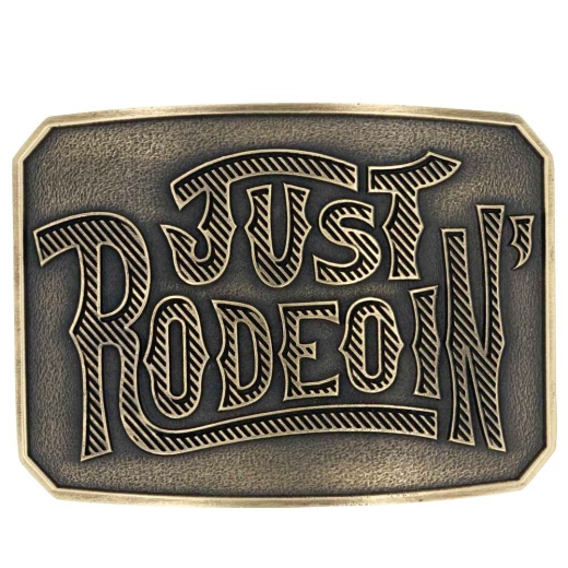 Dale Brisby Just Rodeoin' Attitude Belt Buckle - Montana Silversmiths