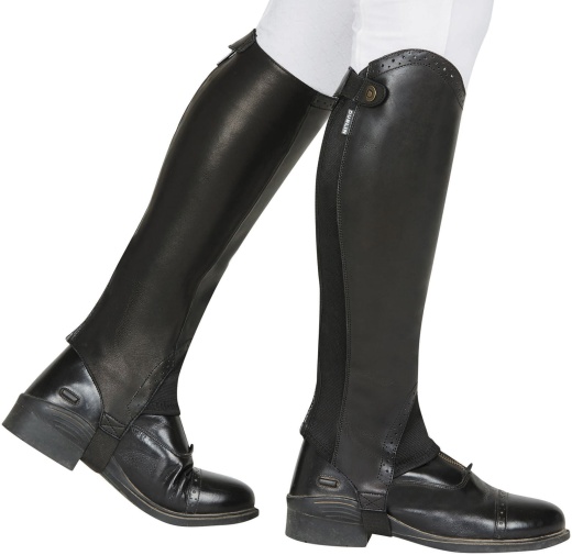 Dublin Evolution Rear Zip Half Chaps in Black
