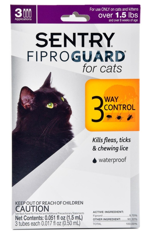 SENTRY FiproGuard for Cats - Effective Flea and Tick Protection