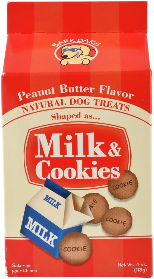 Bark Bars Milk & Cookies Natural Dog Treats, 4 Oz