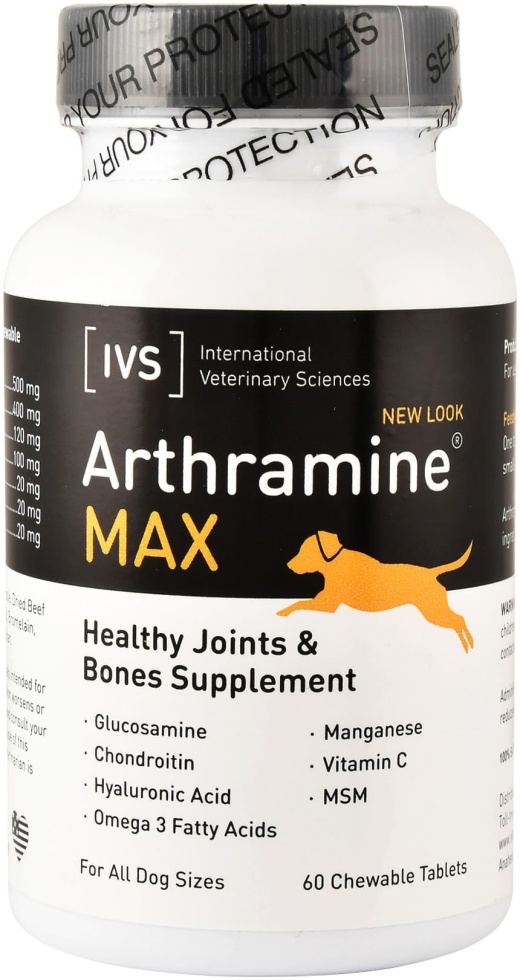 Arthramine Max - 60 Count Joint Supplement for Dogs
