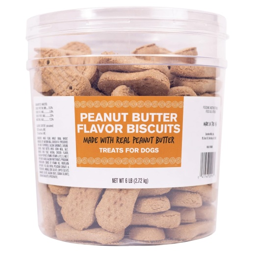 Pet Life Peanut Butter Dog Biscuits Barrels, 6 Lbs - 6 Lb / Peanut Butter