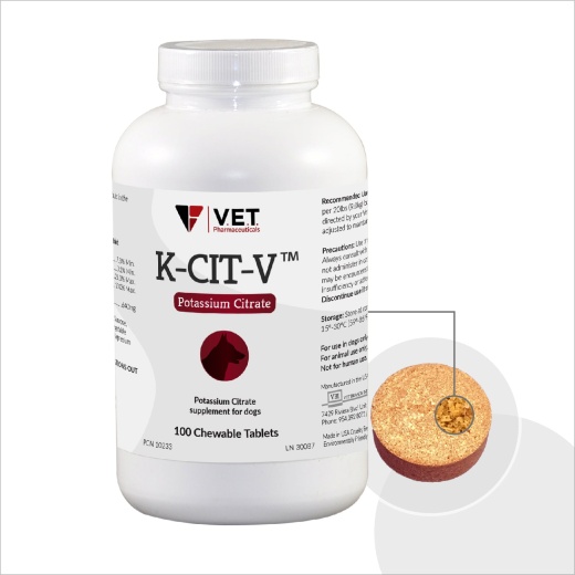 K-Cit-V Potassium Citrate Plus Cranberry, Chewable Tablets, 640Mg, 100 Ct - 640Mg / 100 Ct