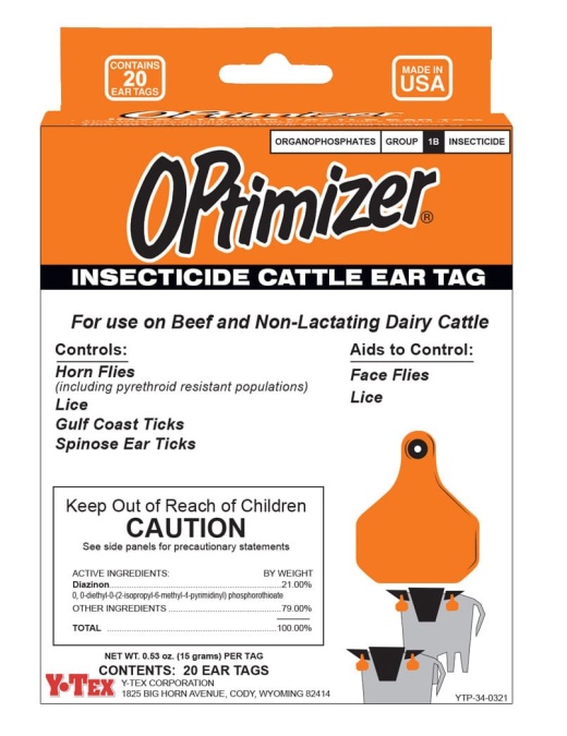 Y-Tex Optimizer Ear Tags, Pkg Of 20