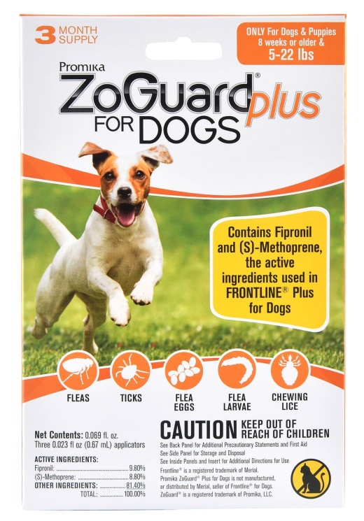 Zoguard Plus For Dogs, 3 Pack - Flea, Tick, and Mite Protection