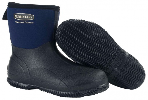 Navy Mudruckers Waterproof Mid Boots