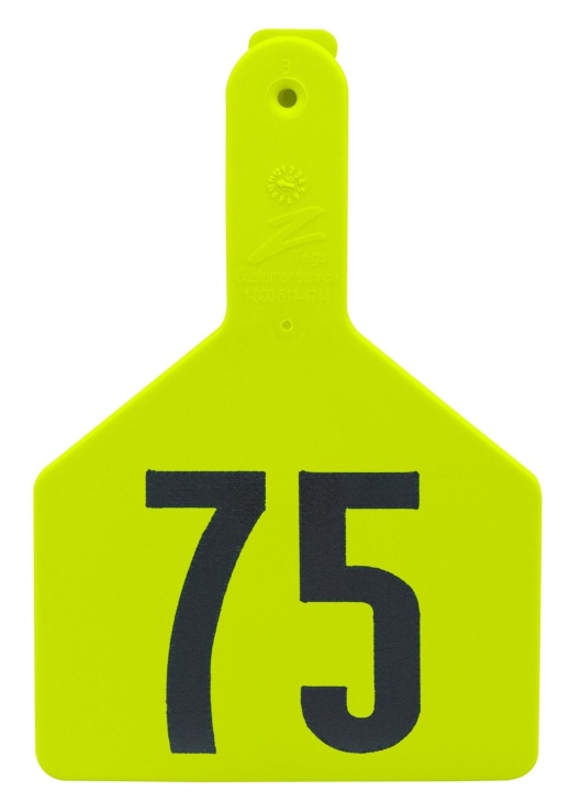 Special Order Z1 No-Snag Numbered 1-Piece Ear Tags, 25 Ct