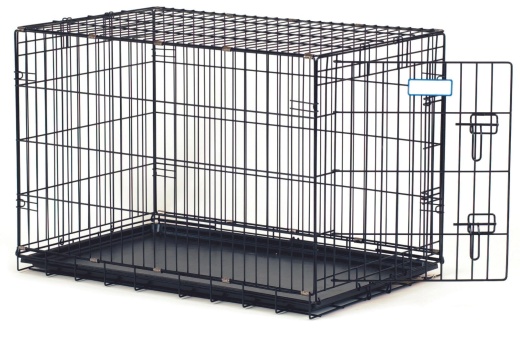Jeffers Single Door Fold & Go Wire Dog Crate - Single Door Fold & Go Crate / 42"L X 28"W X 30"h