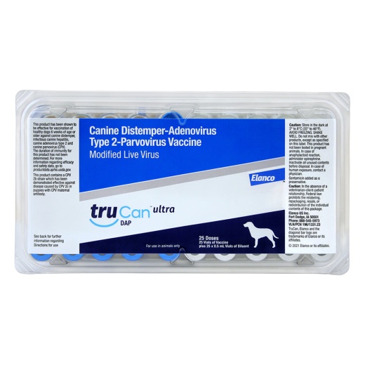 Trucan Ultra Dap/Ultra Duramune Dap Dog Vaccine, Tray (25 X 1Ml) - 1Ml / 25Ct