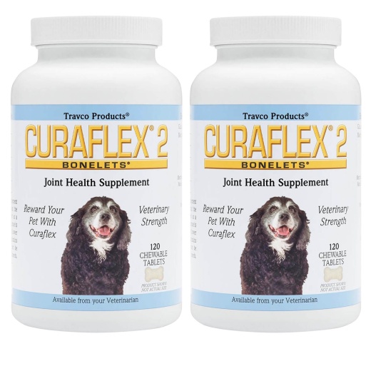Nutramax Curaflex 2 - Joint Health Supplement For Dogs, 120 Chewable Tablets 120 Chewable Tablets / 2 Pk
