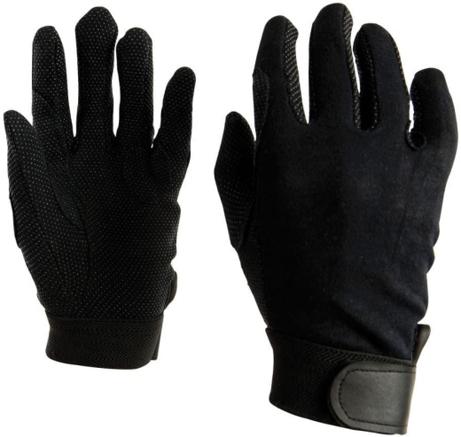 Weatherbeeta Good Hands Track Riding Gloves Black - Comfortable and Durable Riding Gloves for Horse Riders