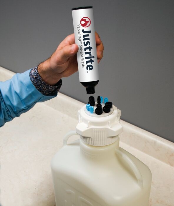 10 Liter Hdpe Carboy With Filter Kit, Vaportrap™, 4 Ports 1/8" Tubing