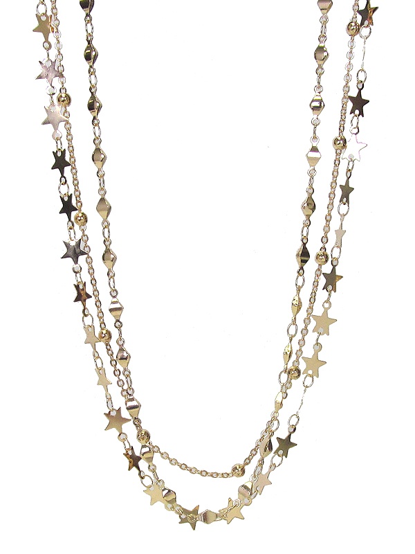 Multi Layer Star Link Necklace