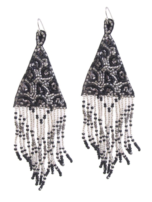 Handmade Multi Seed Bead Drop Earring