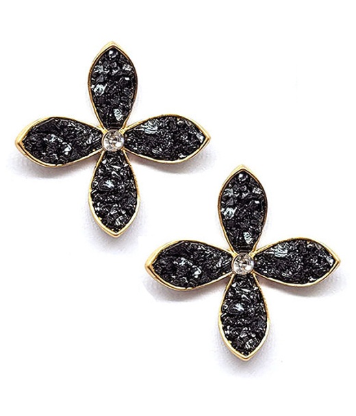 Crystal Center Sparkling Flower Earring