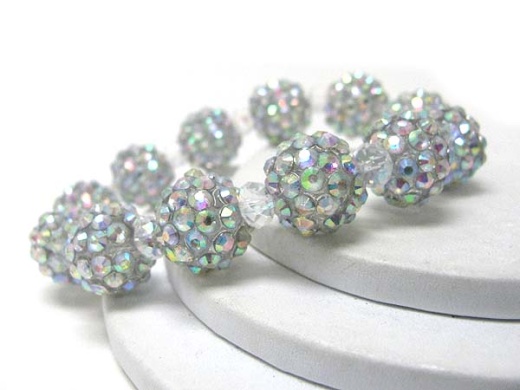 Crystal Ball Link Stretch Bracelet
